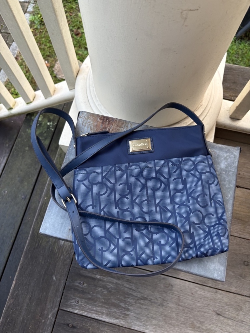 Blue Calvin Klein Nylon Crossbody Bag